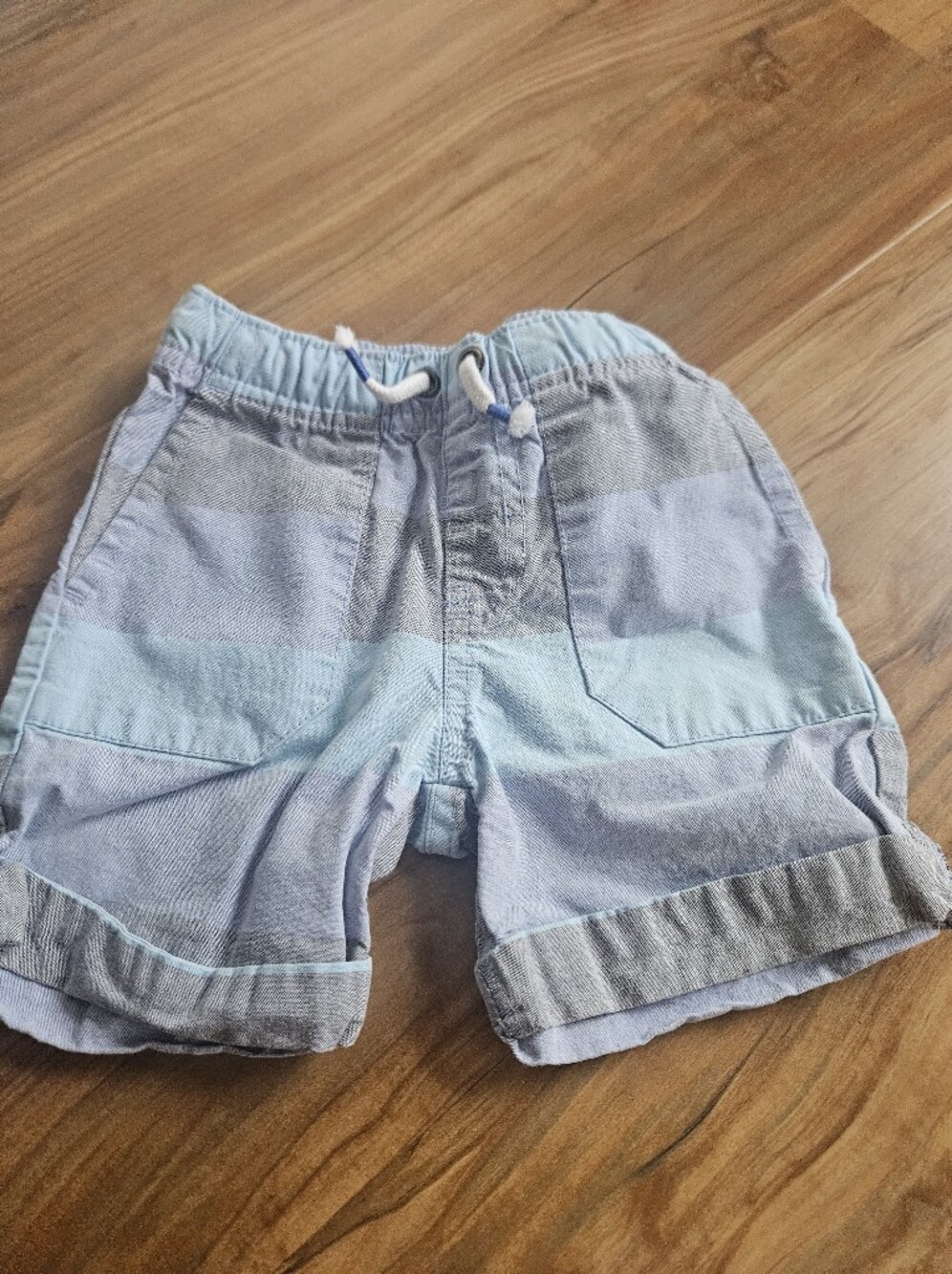 Cat & Jack Blue Striped Drawstring Kids Shorts 18 Months